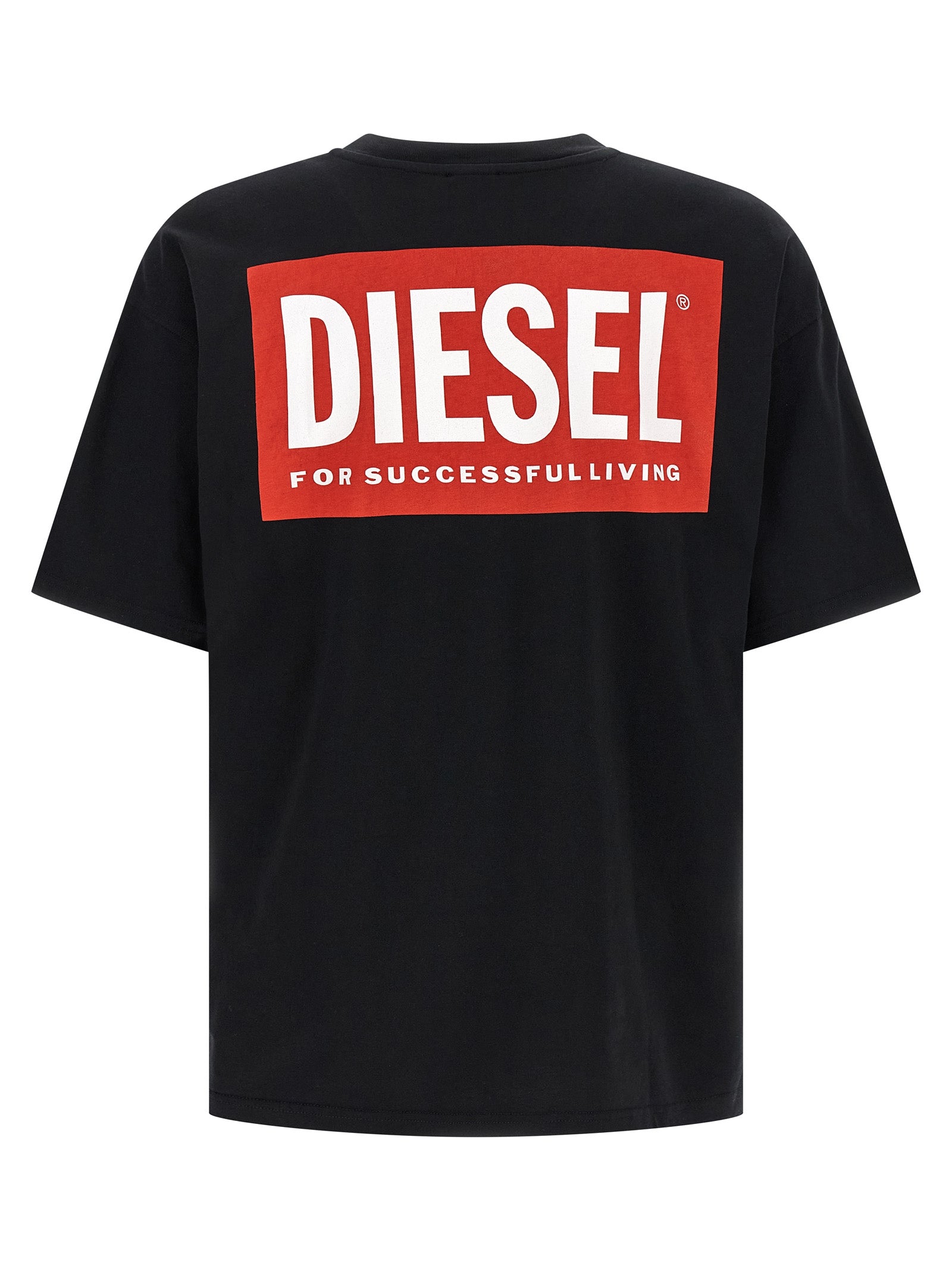 T-Shirt by Diesel for men in organic cotton black & print features an on trend silhouette, perfectly showcasing a on trend and crew neckline for an elevated aesthetic.