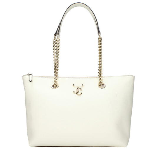 Shoulder Bag by Jimmy Choo for women in leather white showcases a enviable silhouette, artfully detailed with a secure , organized , and versatile shoulder-strap for a enviable look.
