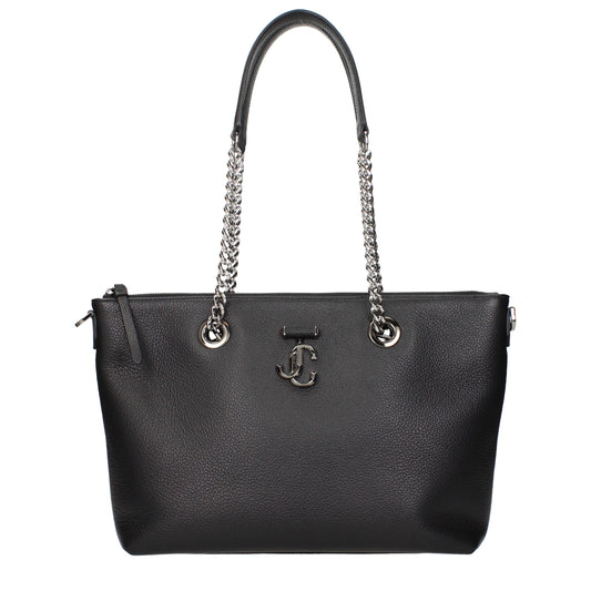 Jimmy Choo Leather Shoulder Bag - Black