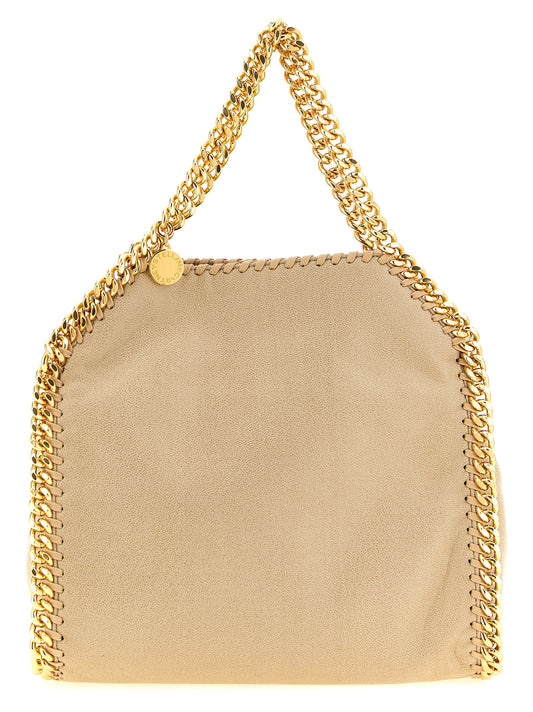 Mini Shoulder Bag by Stella McCartney for women in polyester leather beige & signature presents a versatile silhouette, showcasing a secure and versatile with versatile shoulder-strap & handle for a sophisticated look.