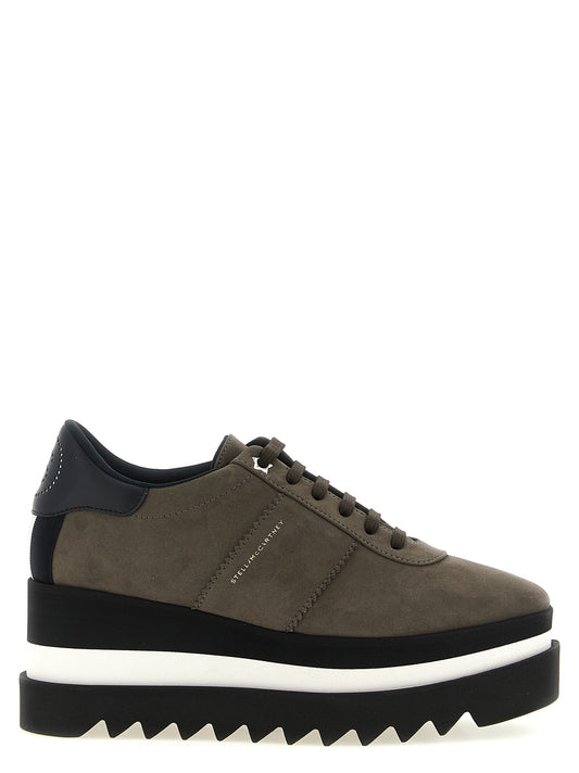 Sneakers by Stella McCartney for women in eva suede leather gray presents a on trend silhouette from the Star Women's Fashion EVA Suede Leather Sneakers collection, showcasing a on trend fashion style for an elevated aesthetic.