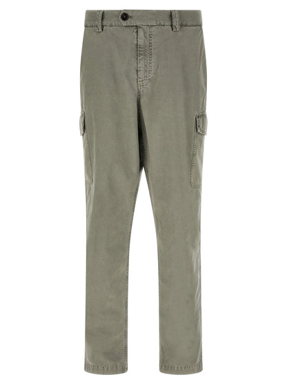 Brunello Cucinelli Bicolor Cotton Cargo Pants