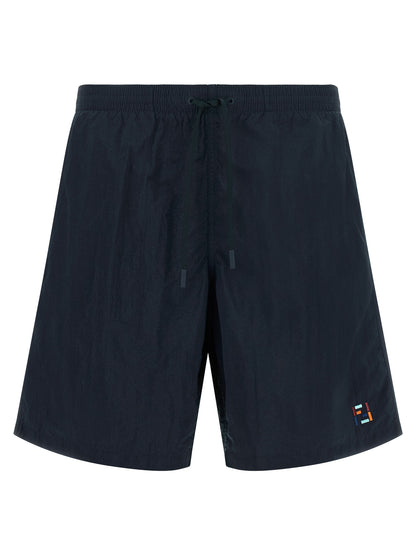 Fendi Blue Polyamide Swim Shorts