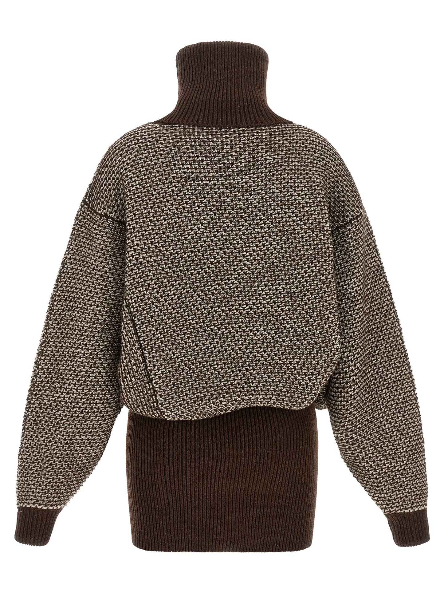 MM6 Maison Margiela Brown Wool Short Dress