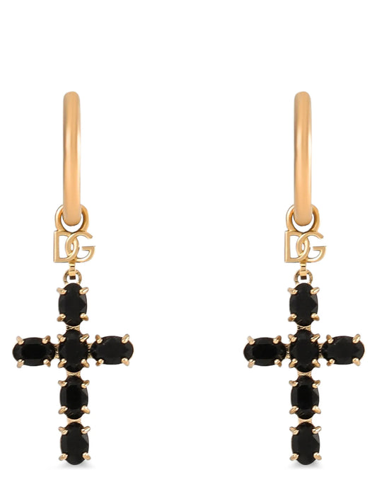 Dolce & Gabbana Black Brass Earrings