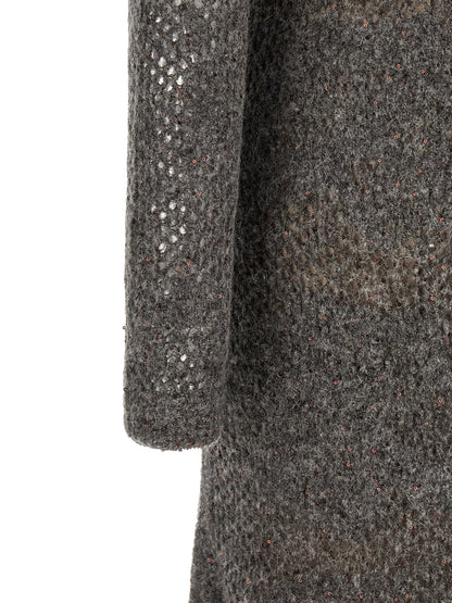 Brunello Cucinelli Gray Nylon Casual Dress