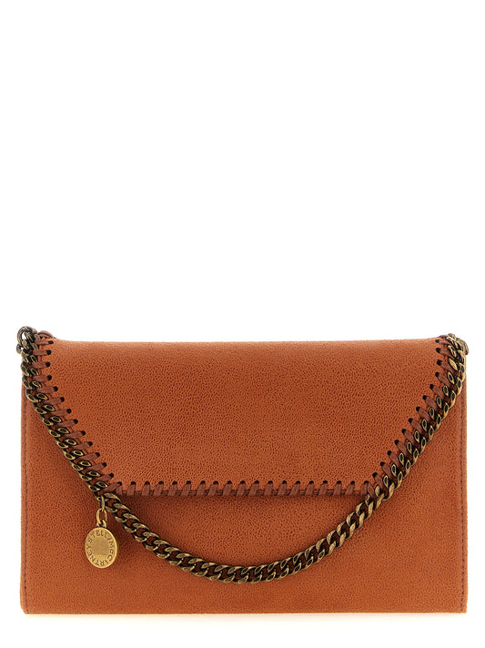Small 2-in-1 Shoulder & Crossbody Evening Handbag by Stella McCartney for women in polyester leather gold, orange, patterned & jacquard features a transformative elegance silhouette, showcasing a secure flap & magnetic, organized , and versatile crossbody-strap & shoulder-strap for a transformative elegance look.