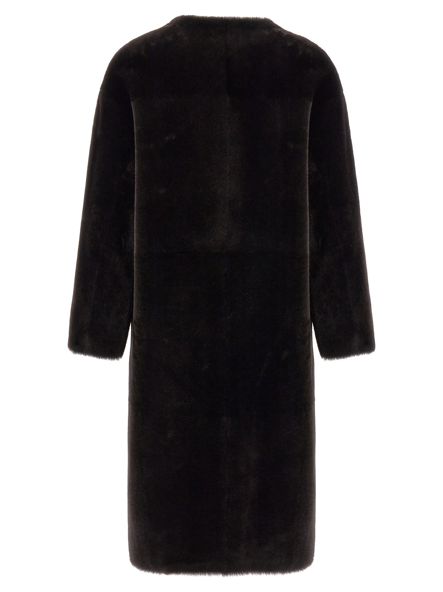BLANCHA Brown Lamb Fur Coat