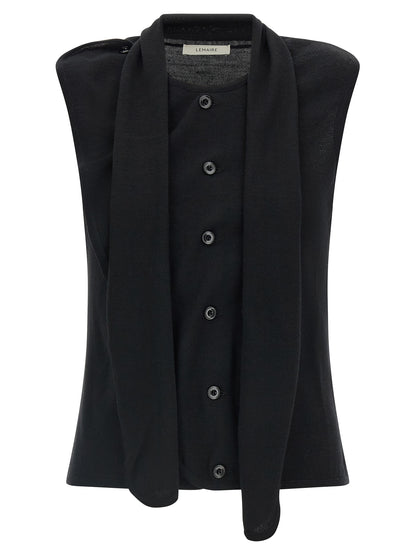 Lemaire Black Wool Sleeveless Jacket