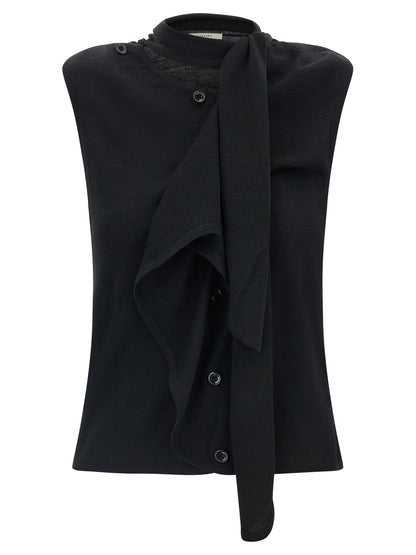 Lemaire Black Wool Sleeveless Jacket
