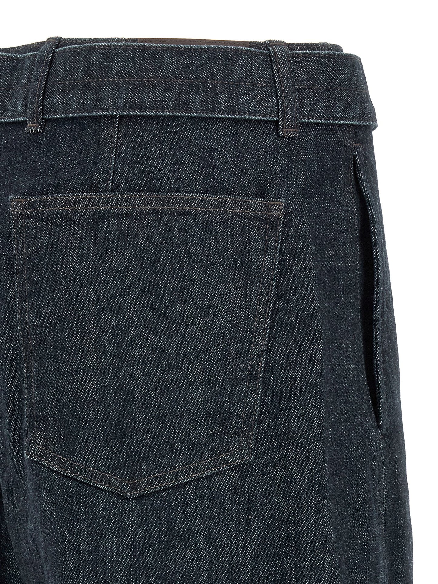 Lemaire Blue Cotton Tapered Jeans