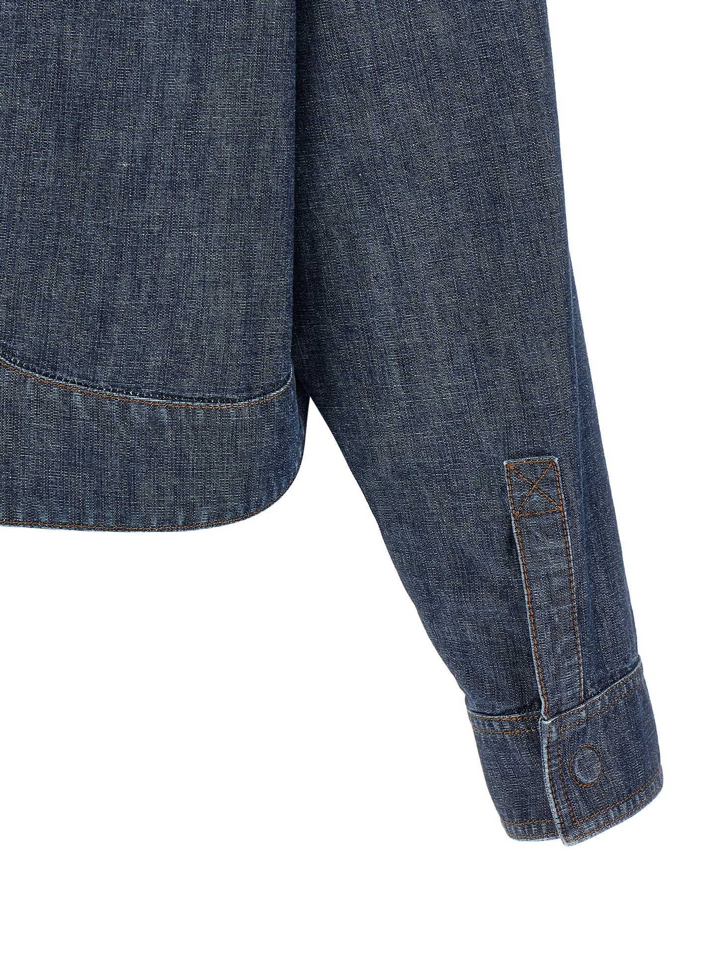Trucker Jacket by Fendi for women in cotton denim navy & signature features a city-ready silhouette, detailed with pockets and a city-ready .