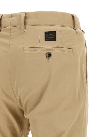 Incotex Beige Cotton Chino Pants