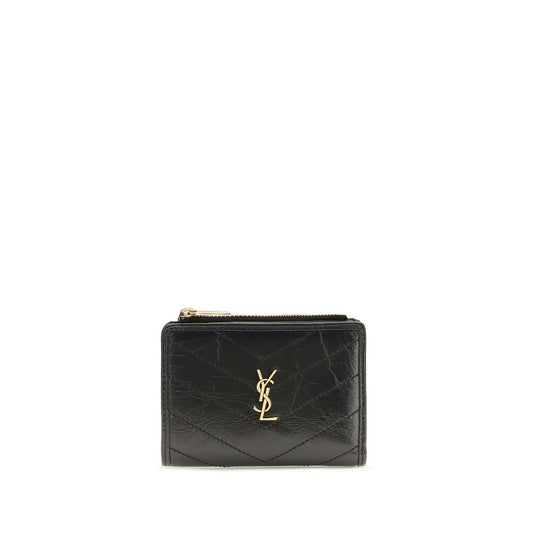 Saint Laurent Black Calf Leather Bos Taurus Wallet