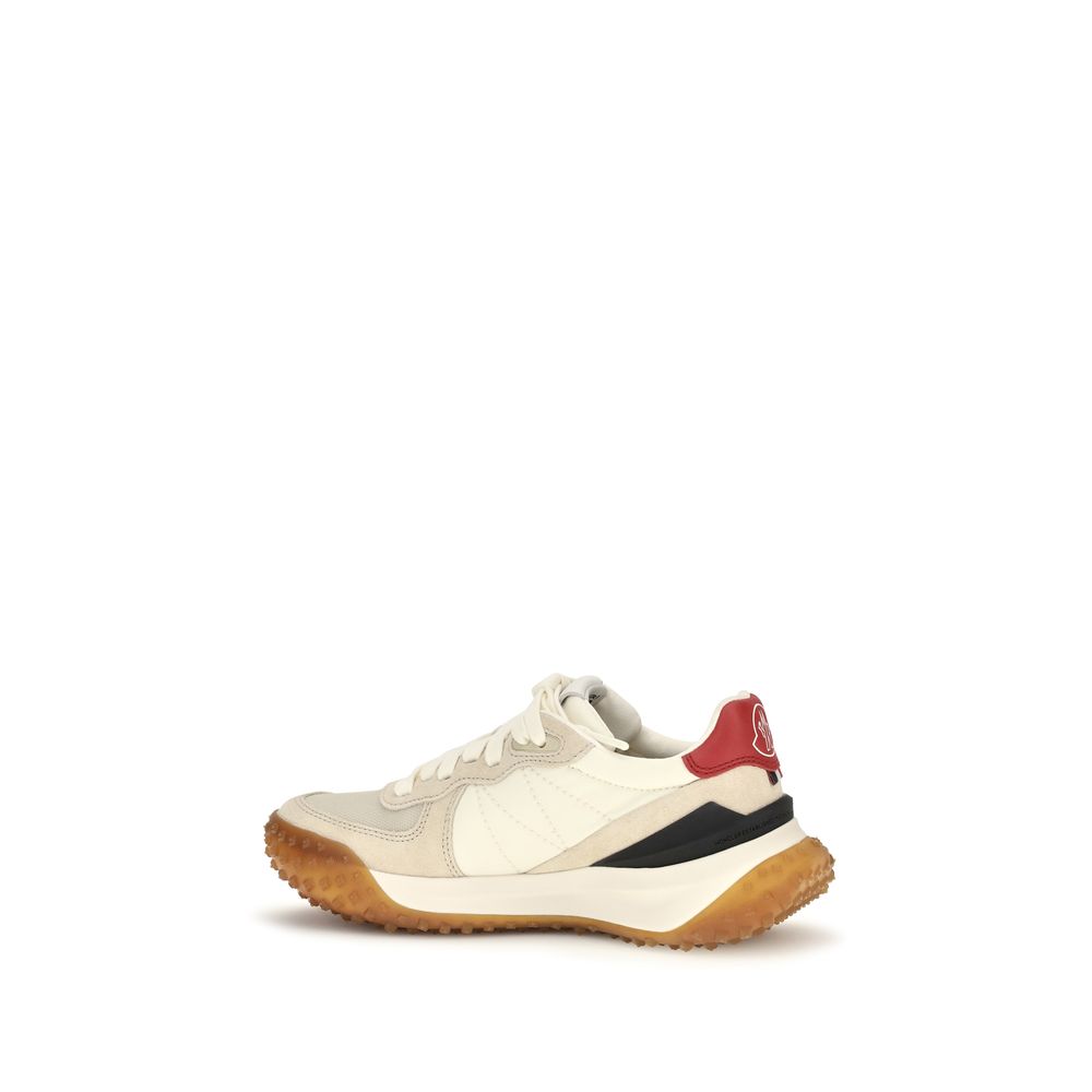 Athletic Sneakers by Moncler for women in eva tu polyamide suede leather beige & ivory features an exquisite silhouette, showcasing the premium low-top style of the City Women's Low Top EVA TU Polyamide Suede Leather Athletic Sneakers with an exquisite finish.
