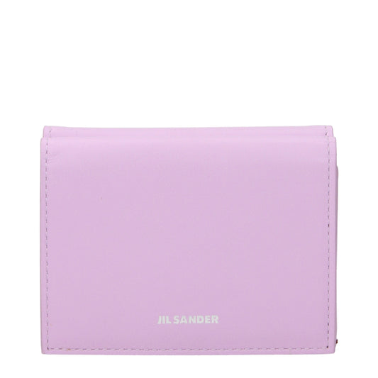 Wallet by Jil Sander for women in leather pink presents a refined silhouette, artfully capturing the essence of the Leather Wallet design with sophisticated for a refined look.