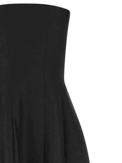 Khaite Black Wool Long Dress