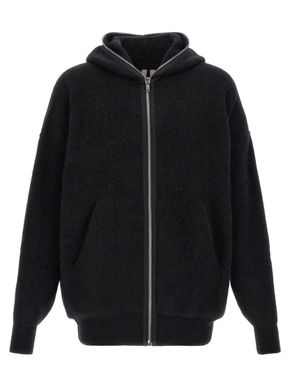 Rick Owens Black Marabou Sweatshirt