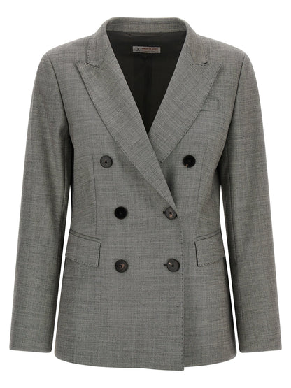 Alberto Biani Gray Wool Blazer