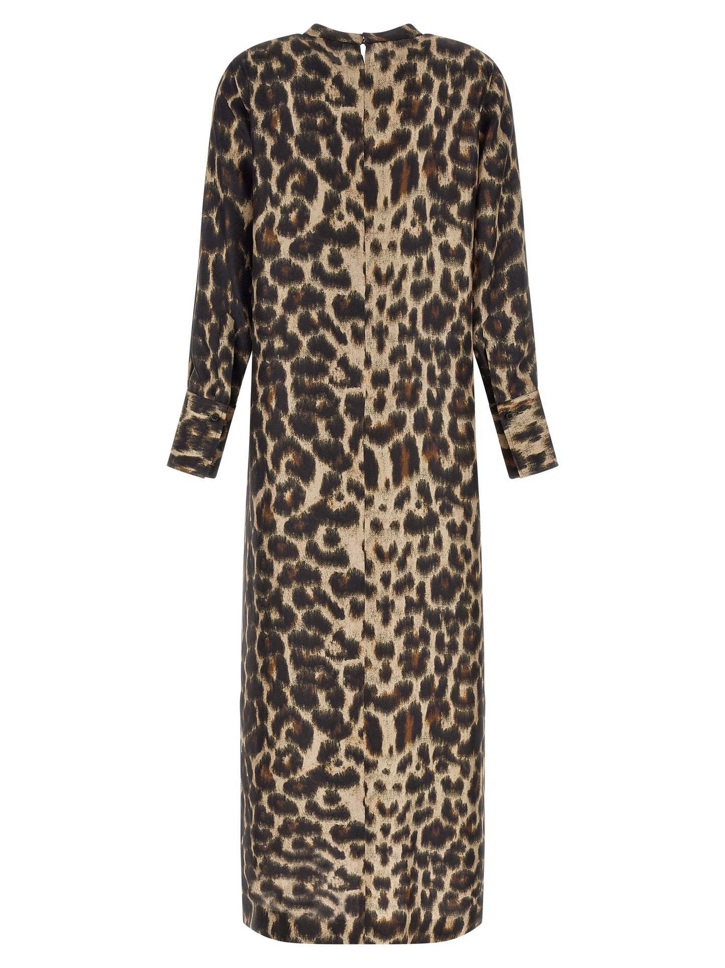 Alberto Biani Brown Silk Long Dress