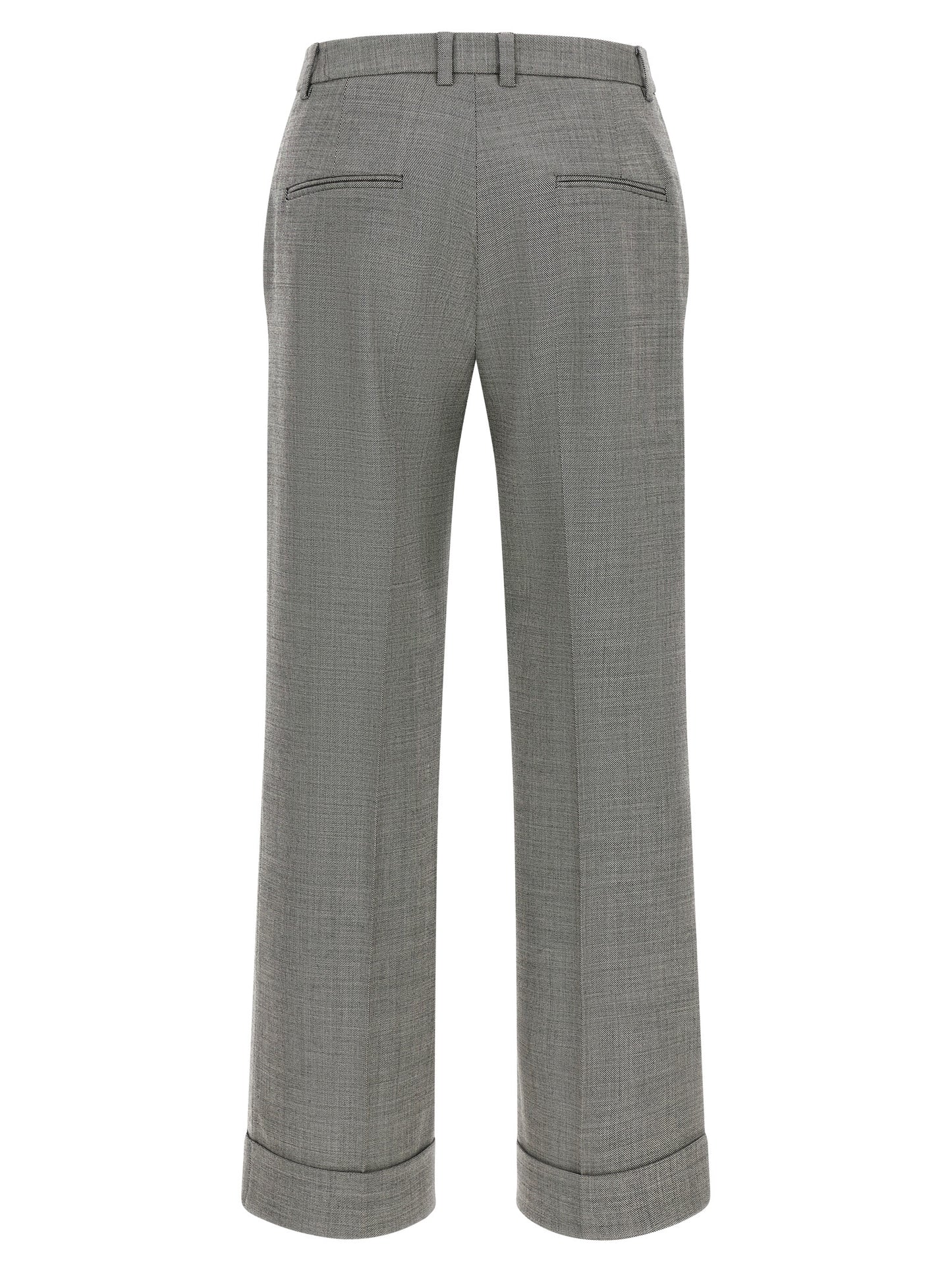 Alberto Biani Gray Wool Flared Pants