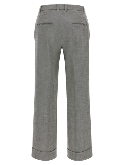 Alberto Biani Gray Wool Flared Pants