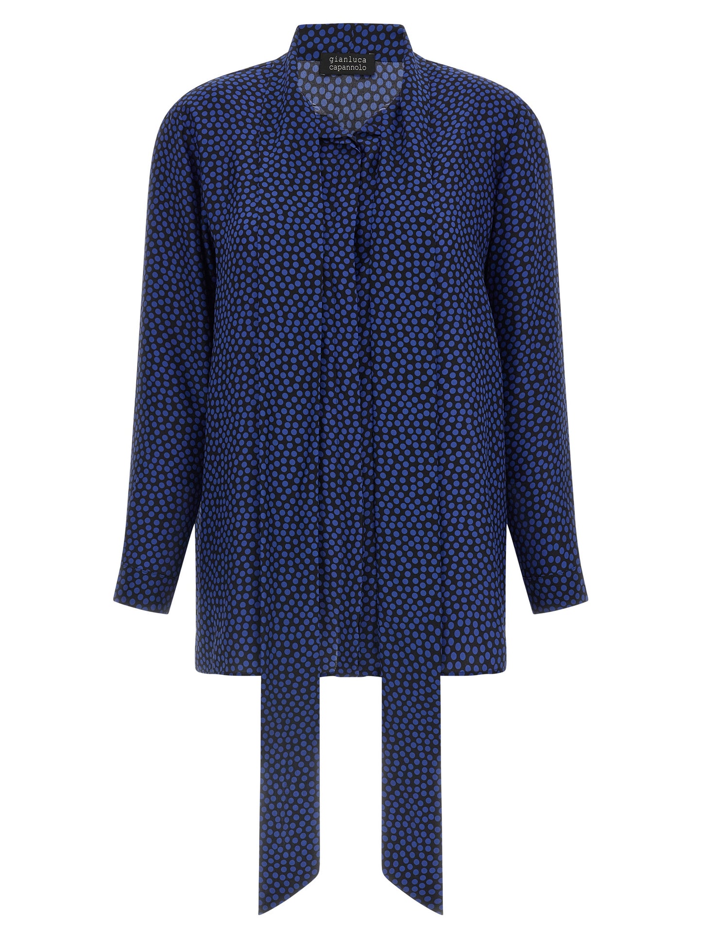 Gianluca Capannolo Blue Silk Blouse