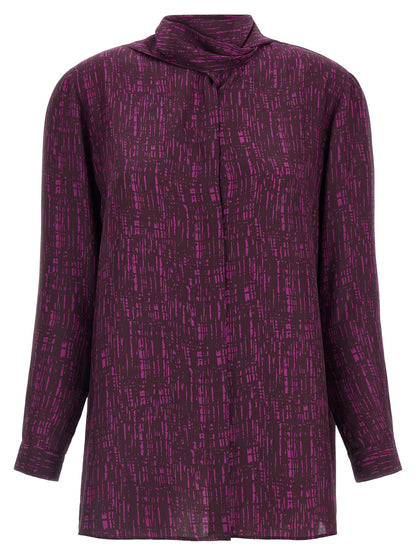 Gianluca Capannolo Purple Silk Blouse