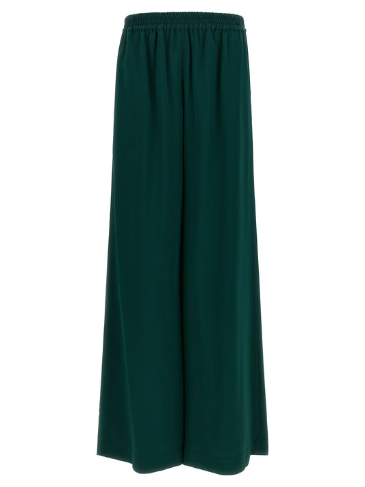 Palazzo Pants by Gianluca Capannolo for women in viscose bicolour & green presents a refined pantology silhouette, artfully defined by a refined pantology relaxed-fit & wide, long, and a sophisticated .