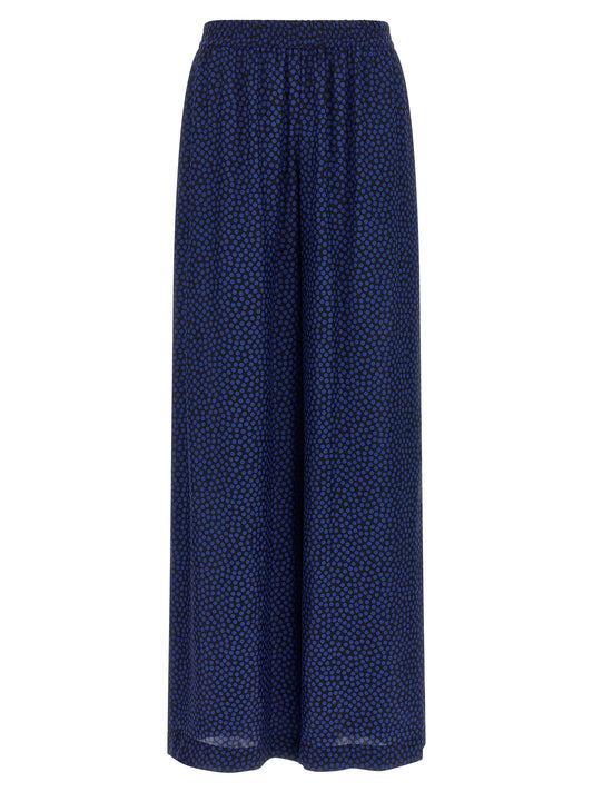 Palazzo Pants by Gianluca Capannolo for women in viscose black, blue & dots presents a refined pantology silhouette, artfully defined by a refined pantology wide, long, and a sophisticated .