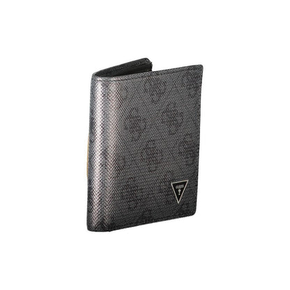 Guess Jeans Leather Cardholder Wallet - Black Print
