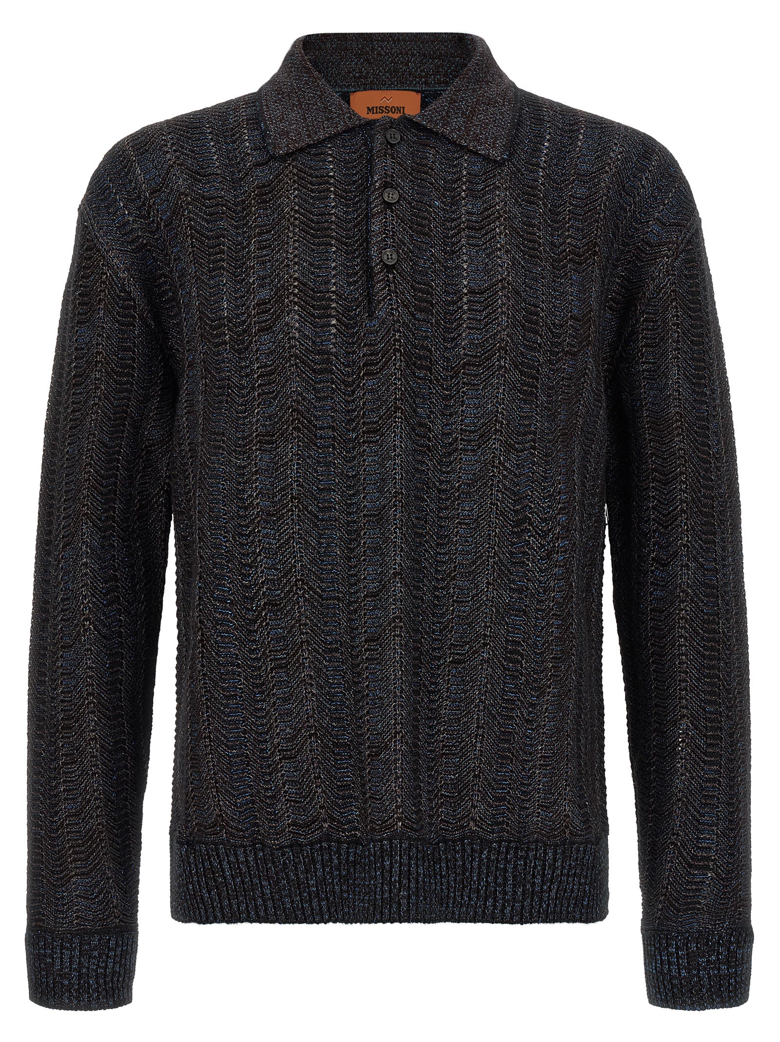 Cardigan by Missoni for men in polyamide viscose wool multicolor & patterned features an crisp silhouette, showcasing a sophisticated v-neck neckline and detail for a truly crisp finish.
