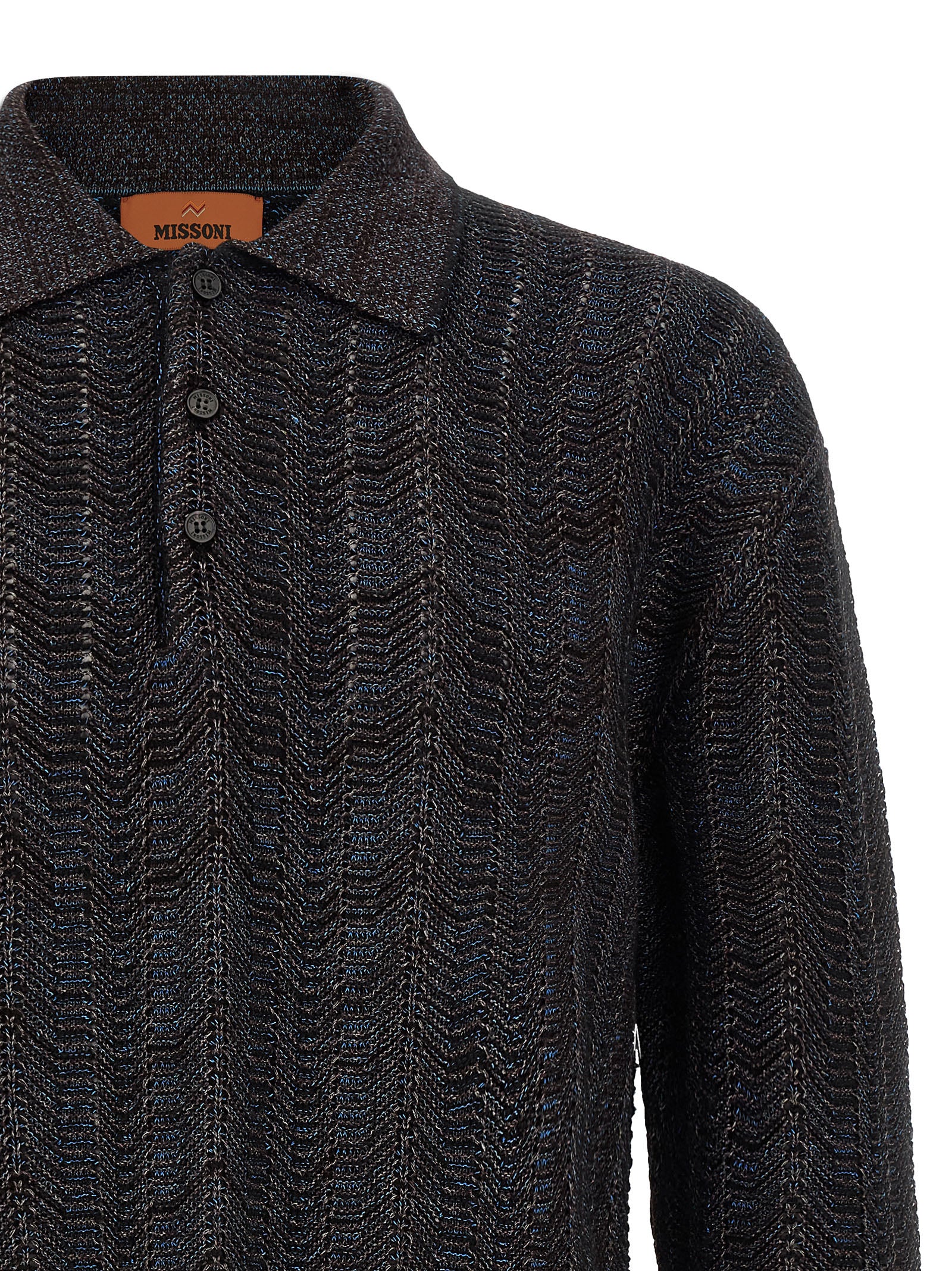 Cardigan by Missoni for men in polyamide viscose wool multicolor & patterned features an impeccable silhouette, showcasing a sophisticated v-neck neckline and detail for a truly impeccable finish.