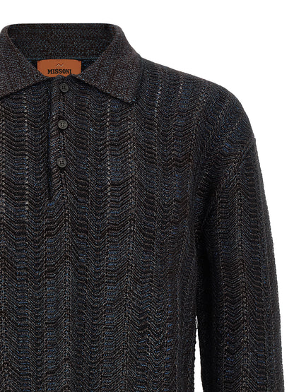 Cardigan by Missoni for men in polyamide viscose wool multicolor & patterned features an impeccable silhouette, showcasing a sophisticated v-neck neckline and detail for a truly impeccable finish.