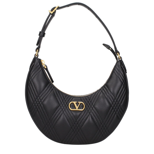 Valentino Garavani Leather Shoulder Bag - Black