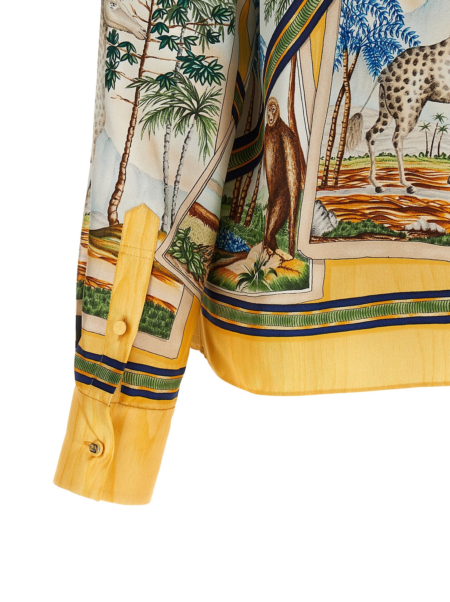 Gucci Women's Silk Twill Blouse - Animal Multicolor Print