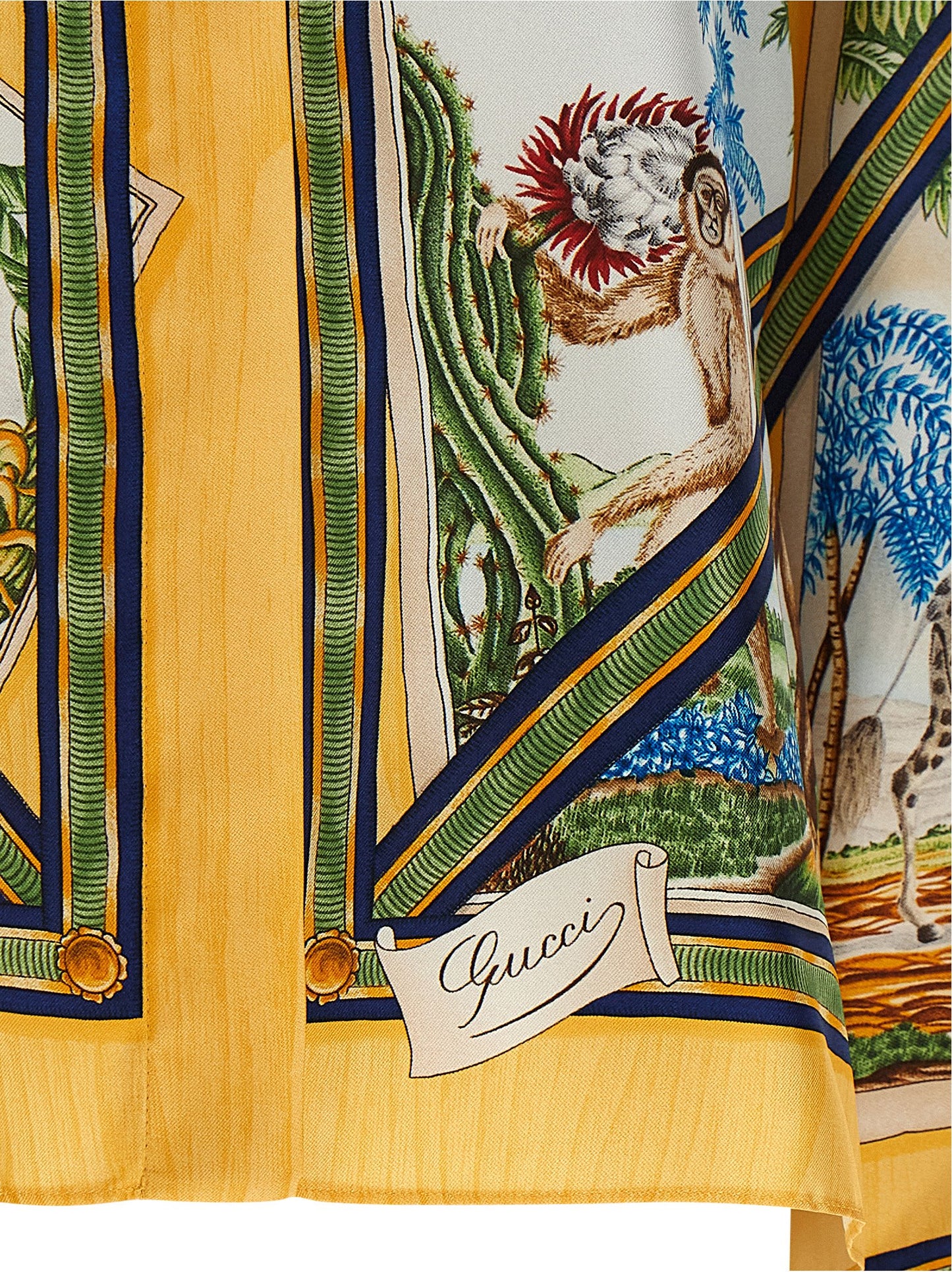 Gucci Women's Silk Twill Blouse - Animal Multicolor Print