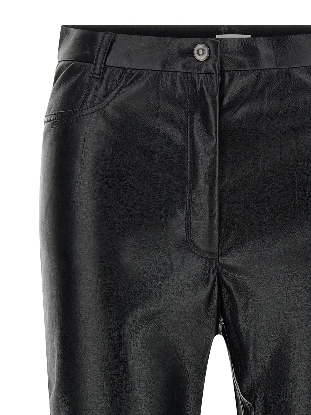 The Andamane Black Polyester Casual Pants