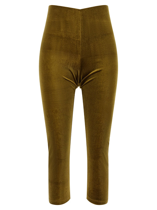 Activewear Leggings by The Andamane for women in stretch polyester bicolour, amber & yellow features a sporty leggings, capri & cropped with a high rise and capri cropped, showcasing a sporty silhouette enhanced by innovative seamless.