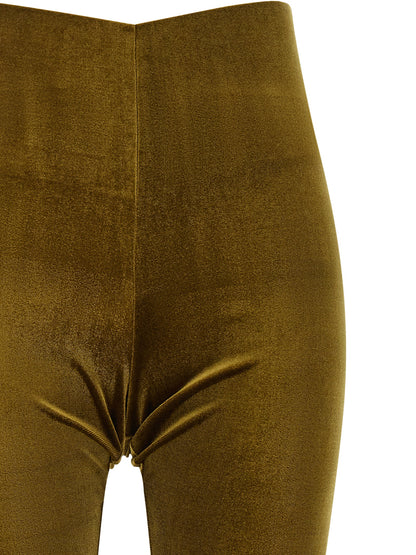 The Andamane Capri Women's Leggings Cropped High Rise Stretch Polyester Activewear - Bicolour Amber Yellow