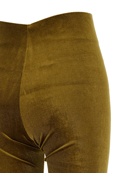 The Andamane Capri Women's Leggings Cropped High Rise Stretch Polyester Activewear - Bicolour Amber Yellow