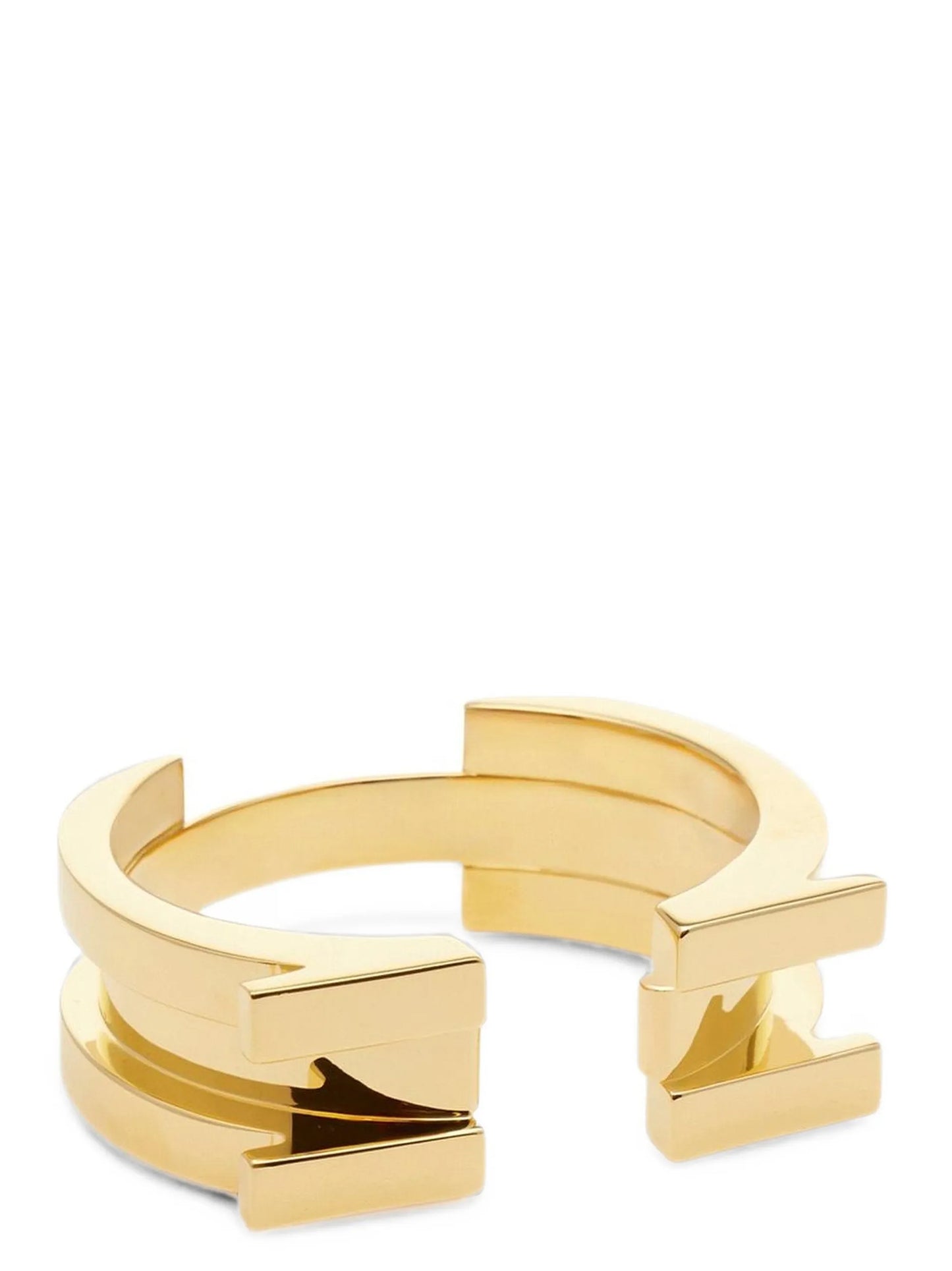 Bracelet by Elisabetta Franchi for women in cashmere virgin wool gold showcases a luminous bangle bracelet design, artfully capturing the essence of the luminous Women's Bangle Gold Brass Bracelet collection.