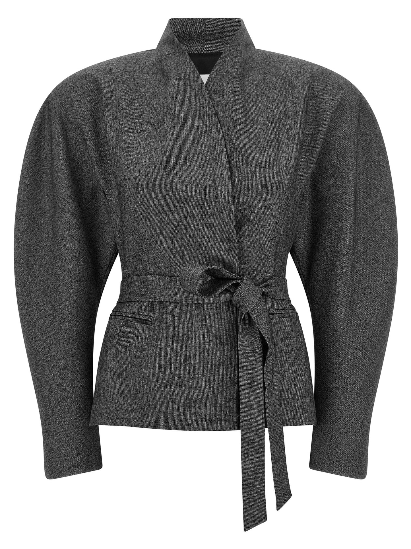 The Andamane Women's Stretch Polyester & Viscose Blazer - Gray