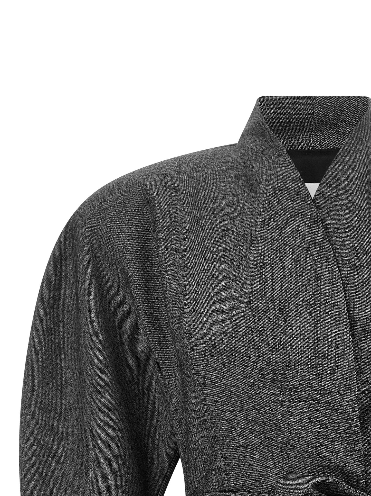 The Andamane Women's Stretch Polyester & Viscose Blazer - Gray