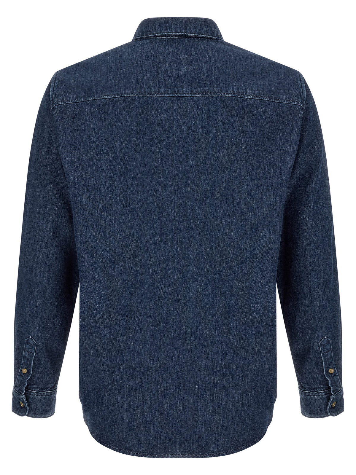 Shirt by A.P.C. for men in cotton blue features an polished silhouette, showcasing a sophisticated button-down-collar neckline and detail for a truly polished finish.