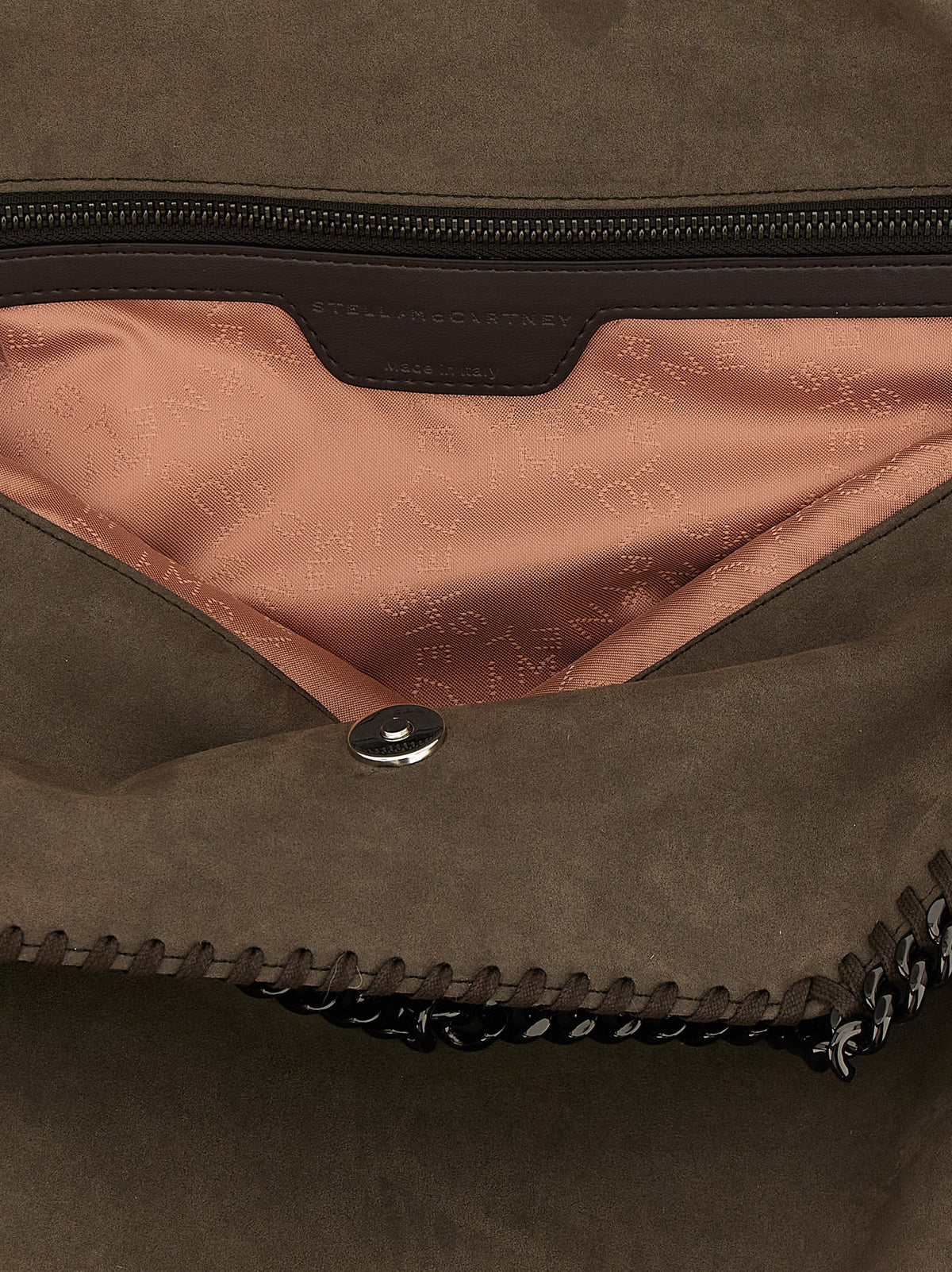 Handbag by Stella McCartney for women in polyamide gray features a contemporary silhouette, showcasing a secure , ample , and contemporary shoulder-strap & handle for a sophisticated look.