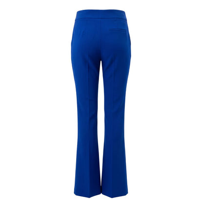Jeans by Trussardi Jeans for women in stretch polyester blue features an sartorial flared and long with a cut for a sartorial finish.