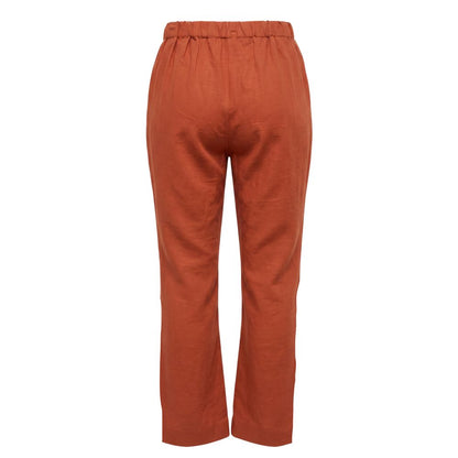 Jeans by Trussardi Jeans for women in linen flax & viscose brown presents a refined pantology silhouette, artfully defined by a refined pantology , long, and a sophisticated .