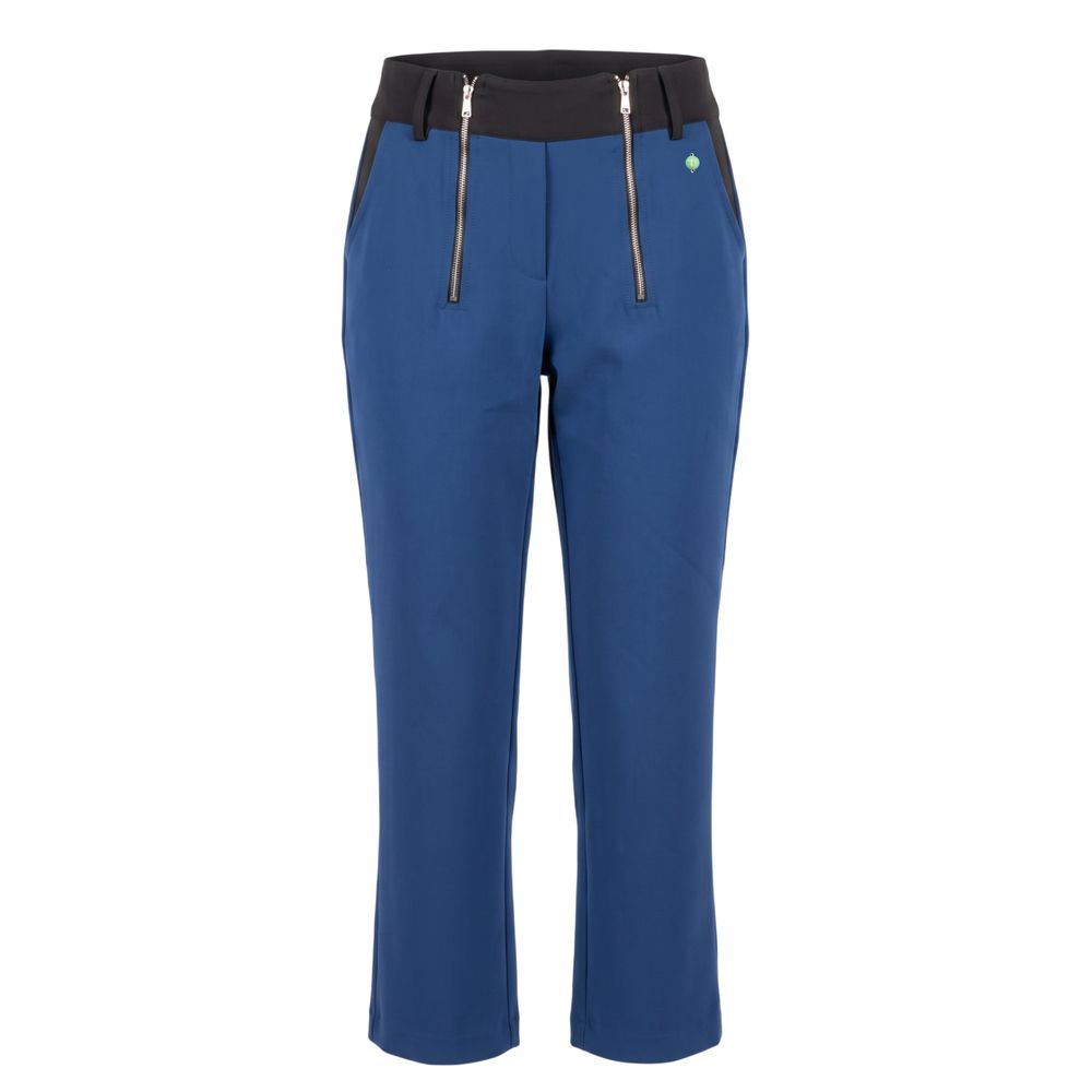 Jeans by Trussardi Jeans for women in stretch polyester black & blue features an sophisticated and with a precise long, creating a sophisticated and sophisticated silhouette.