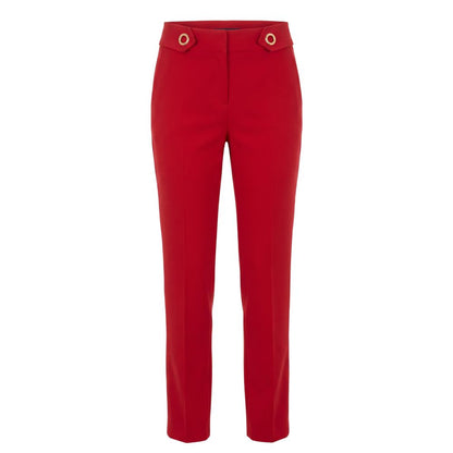 Jeans by Trussardi Jeans for women in stretch polyester multicolor & red presents a tailored silhouette, showcasing a tailored and long cut with a refined for a truly tailored aesthetic.